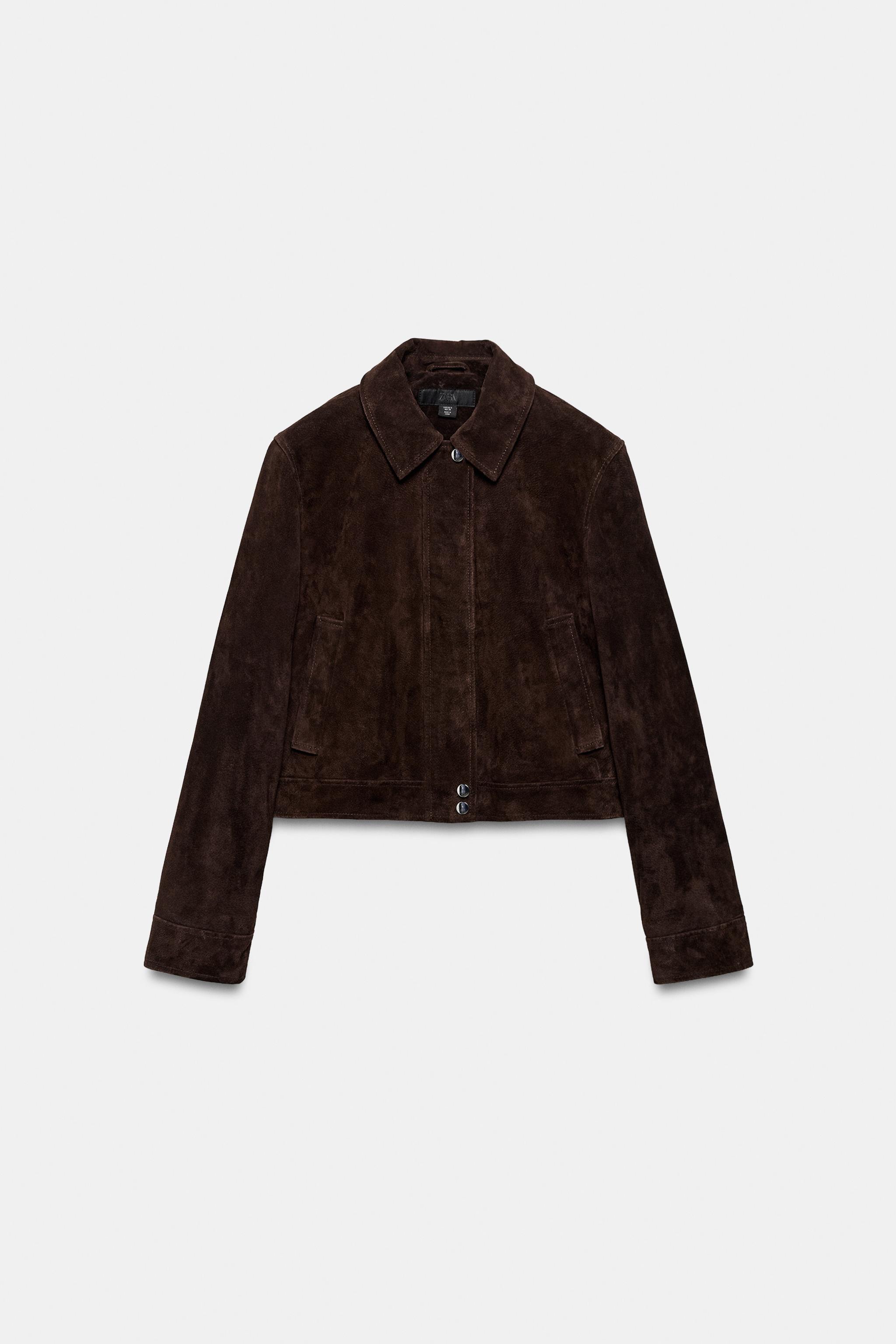 BLOUSON 100% CUIR DAIM